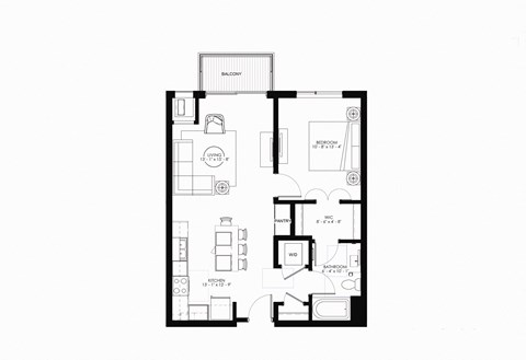 floor plan of 55 north luxury apartments to rent in the north end of boston